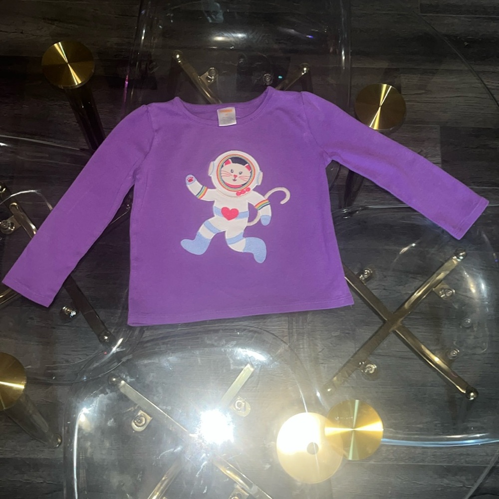 3T toddler girl Astronaut Cat long sleeved shirt